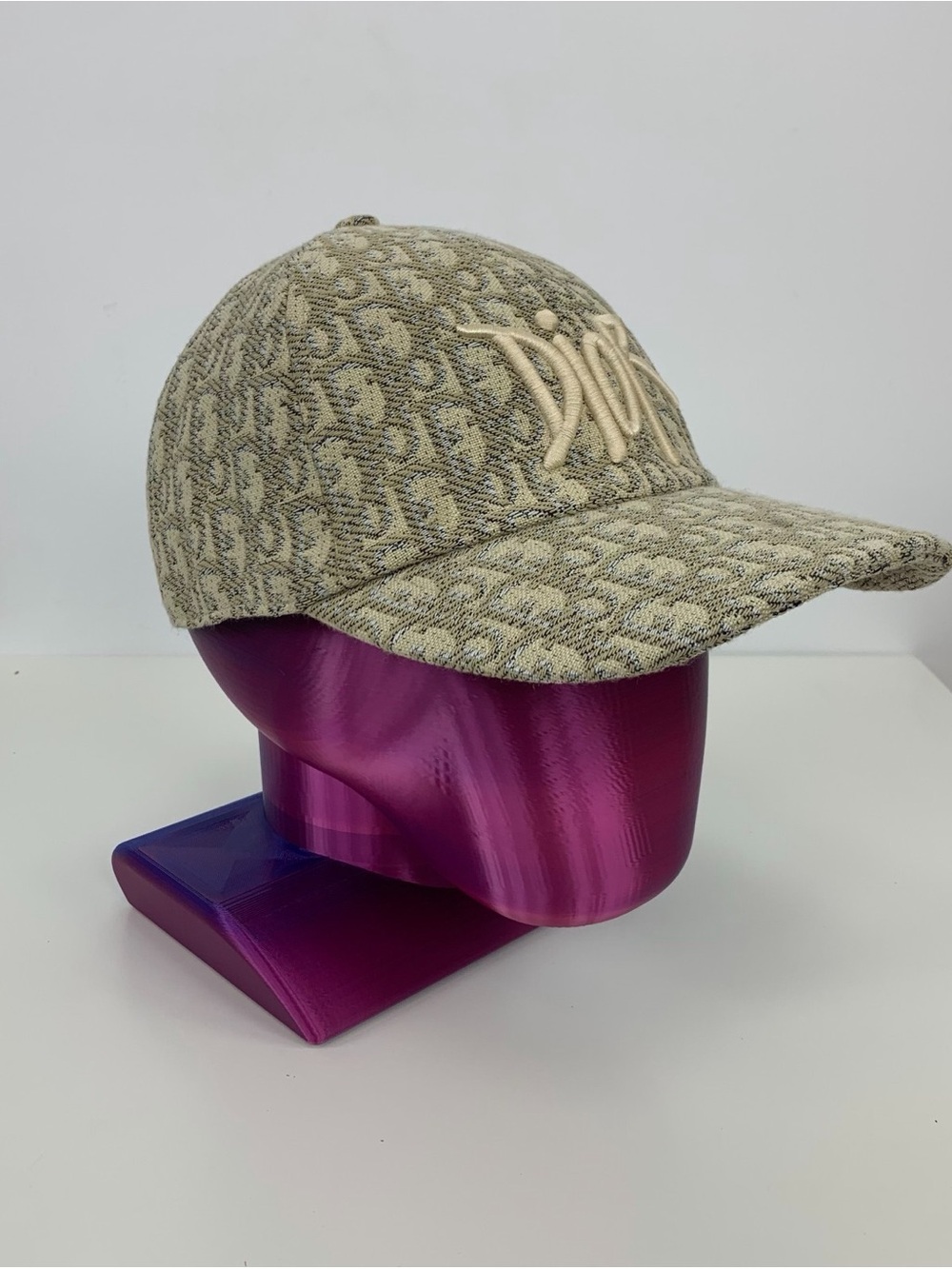 Authentic Dior Oblique Monogram Baseball Cap with Embroidered Logo